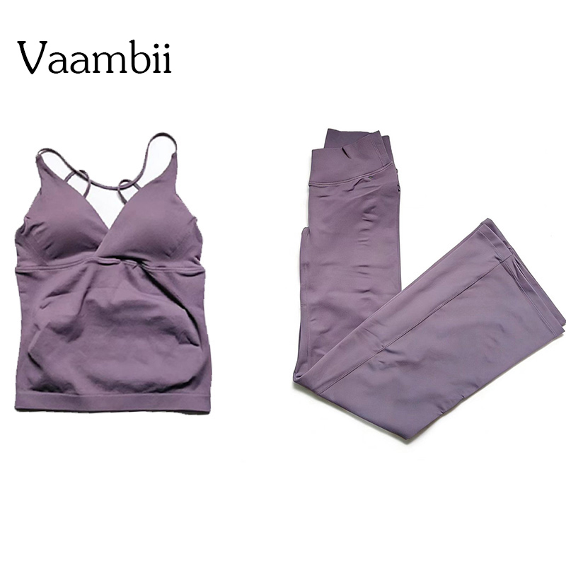 Pilates Yoga Clothes - Vision Twist Front Longline Top+Flares Sports