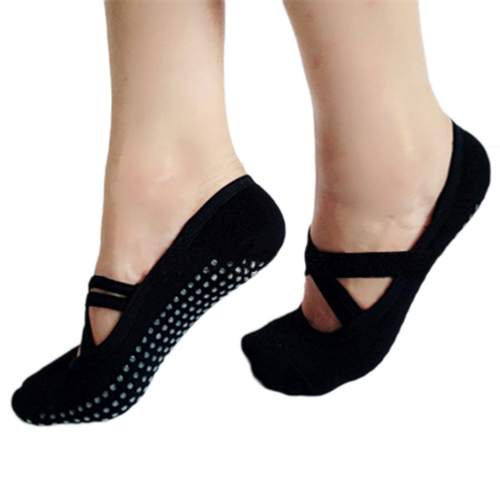 Pilates Yoga Ballet - 2Pairs Yoga Socks Women Cotton Non-slip