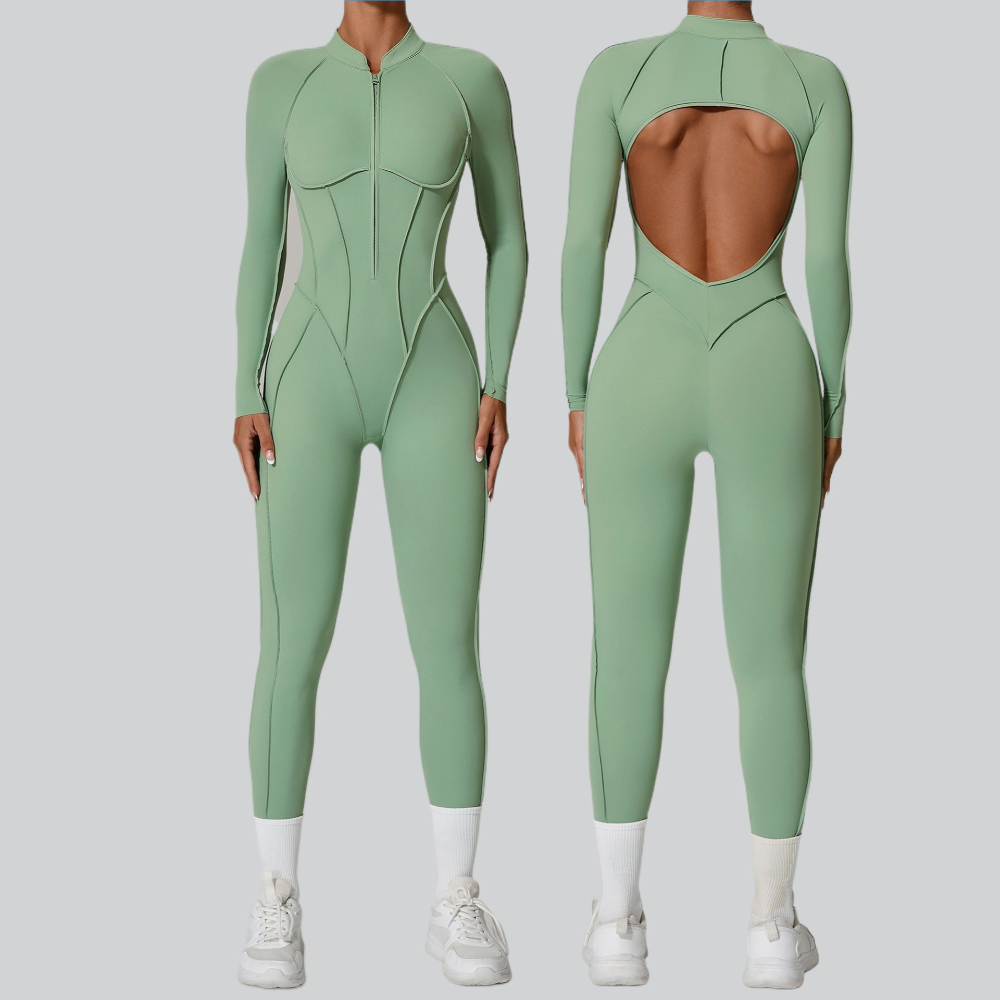 Women's Seamless Zipper Jumpsu - Pilates Yoga Clothes review and price