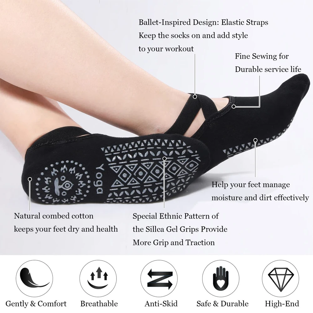 1Pair Yoga Socks for Women Non - Pilates Yoga Ballet review and price