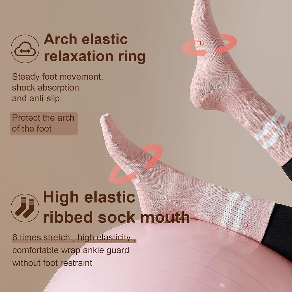 Yoga Pilates Socks with Grips  - Pilates Yoga Ballet review and price