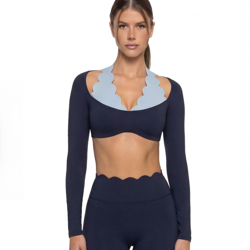 Fake Two-piece Color-blocked Y - Pilates Yoga Clothes review and price