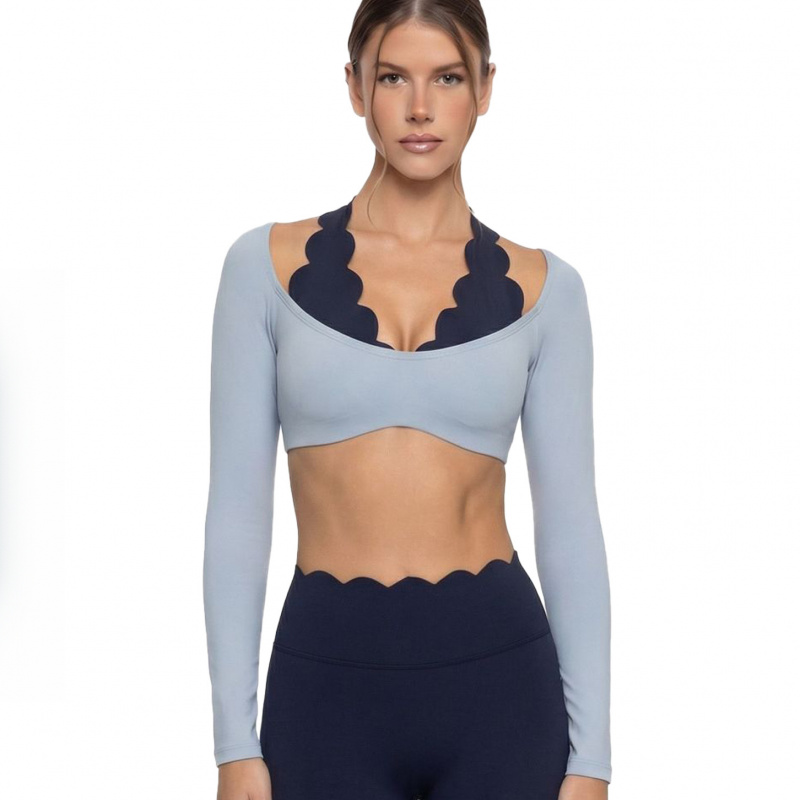 Fake Two-piece Color-blocked Y - Pilates Yoga Clothes review and price